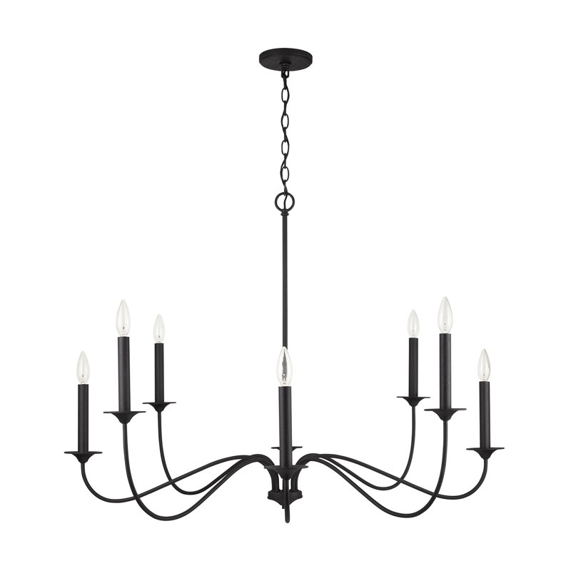 Lustre traditionnel 6 lumières façon bougie Vincent, H 29,5 po x l 40 po x P 40 po, 8