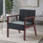  Fauteuil d'appoint en bois noir Pu