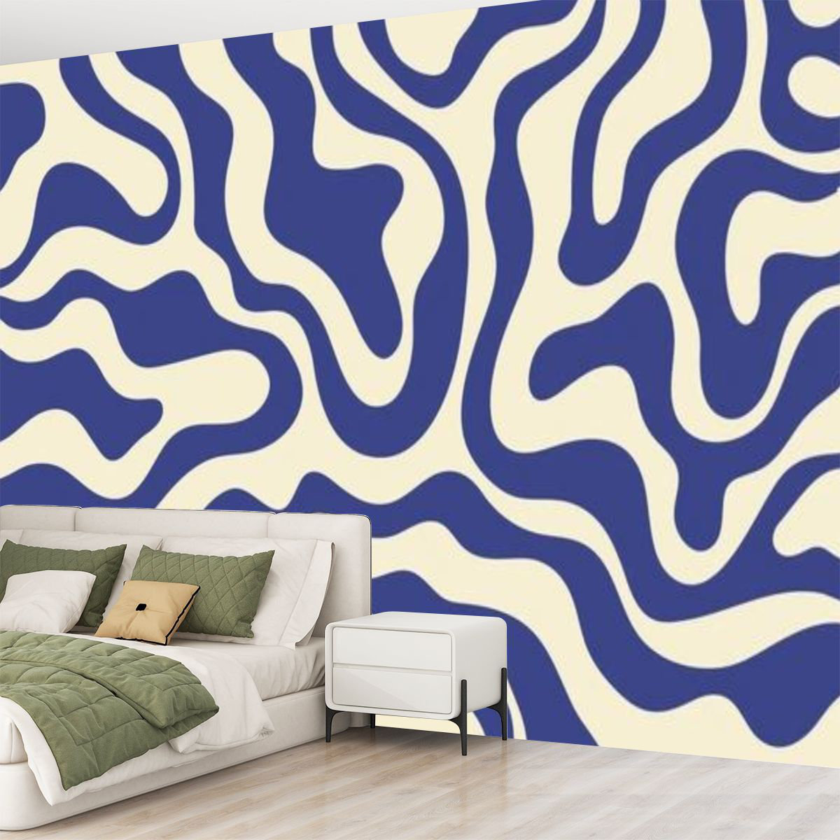 Latitude Run® Peel and Stick Canvas Wallpaper Wall Mural Abstract ...