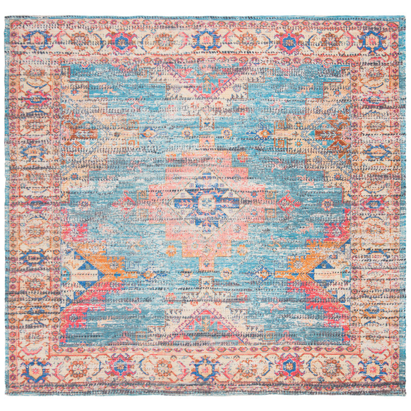 Joppatowne Hand Loomed Performance Oriental Rug, Square 6'