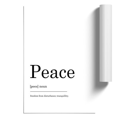 Definition of Peace - Frameless Print