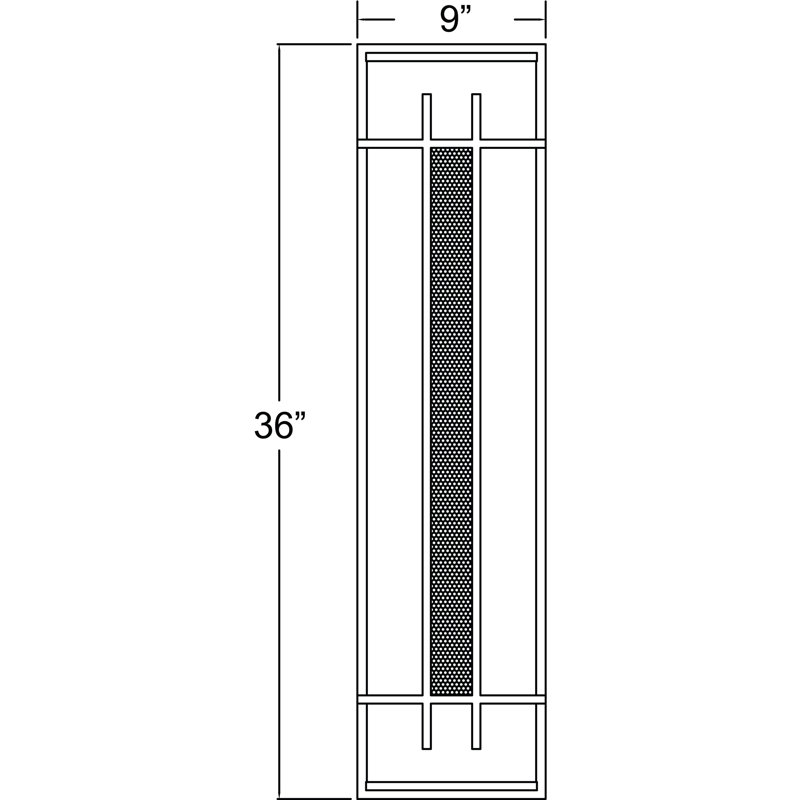 Luminaire à cloison d'extérieur Oldroyd, Bronze, H 36 po x l 9 po x P 6 po