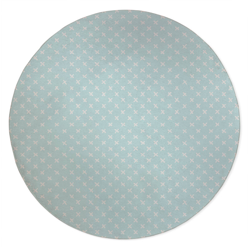 Tapis d'extérieur antidérapant Criss Cross, Rond 5 pi
