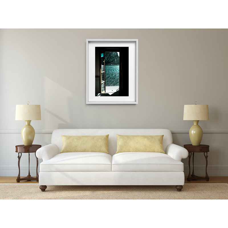 Terrazza Del Lago Print by Joseph Regan, 26" H x 22" W x 0.75" D, White