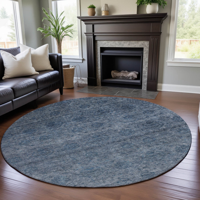 Premium Machine Washable Melvin AMF1170 Global Rug, Round 8'
