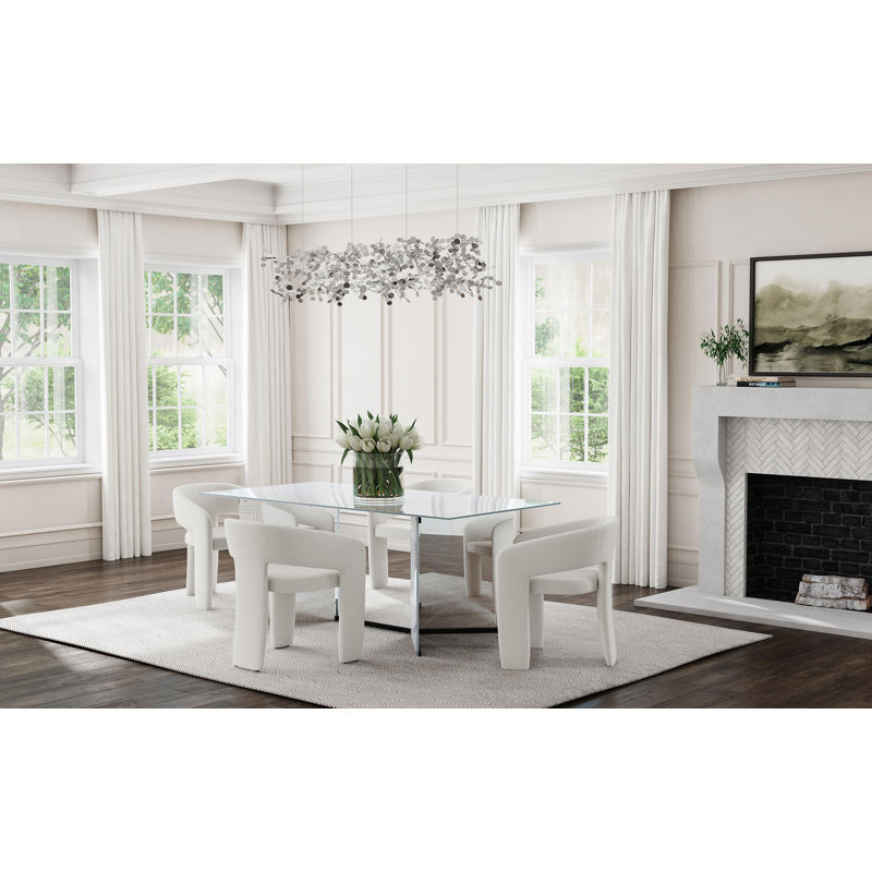 Chaise rembourrée Bohman Boucle, Crème, crème