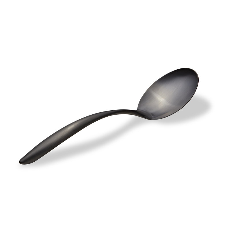 Stainless Steel Serving Spoon, Black Matte