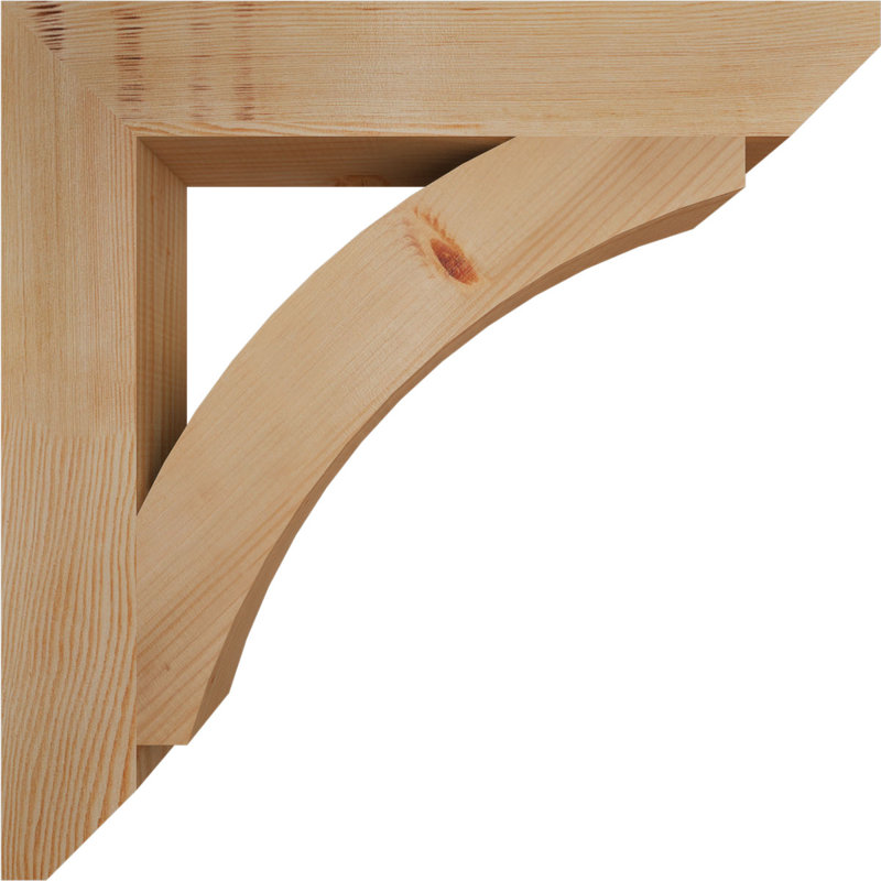 Wood Bracket/Corbel, Douglas Fir, 26"H x 3.5"W x 26"D
