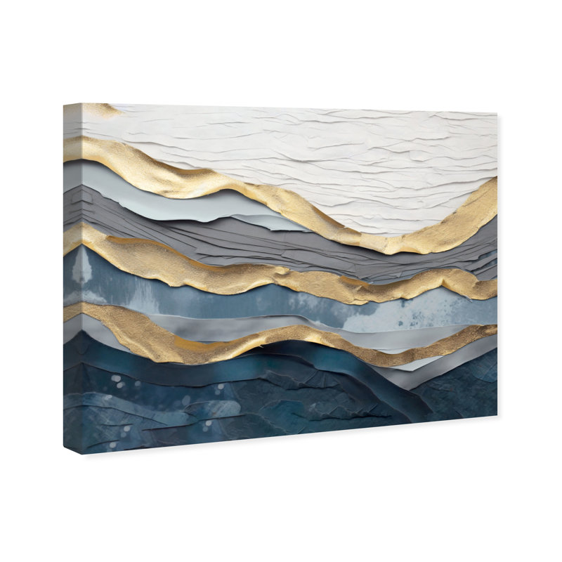 «Nautical and Coastal Sea Level Glam Glam», reproduction d'art sur toile, H 20 po x l 24 po x P 0,8 po
