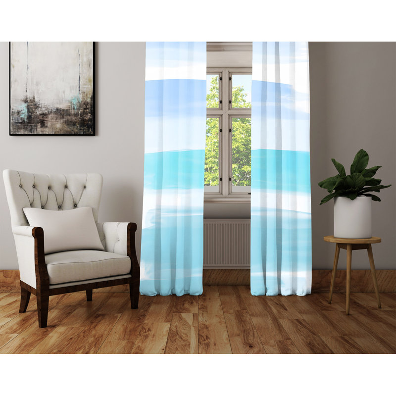 Paire de rideaux semi-transparents en polyester Annatina, L 20 po x L 61 po
