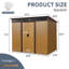 Rangement extérieur en métal 8 pi x 6 pi avec portes coulissantes verrouillables et plaque transparente-114766644