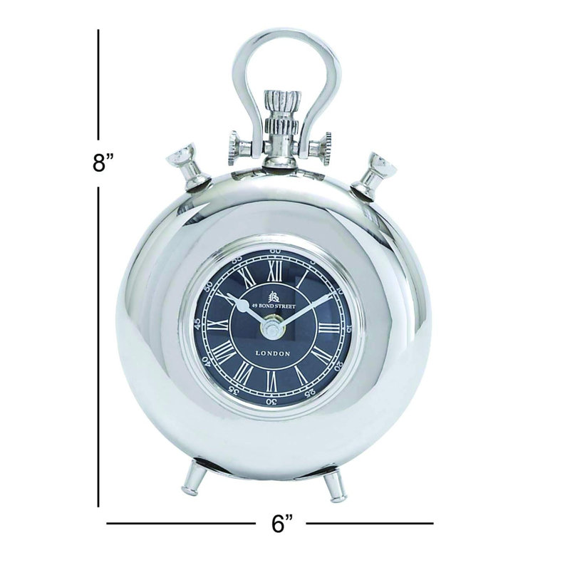 Horloge circulaire de table, H 8 po x l 6 po x P 1 po