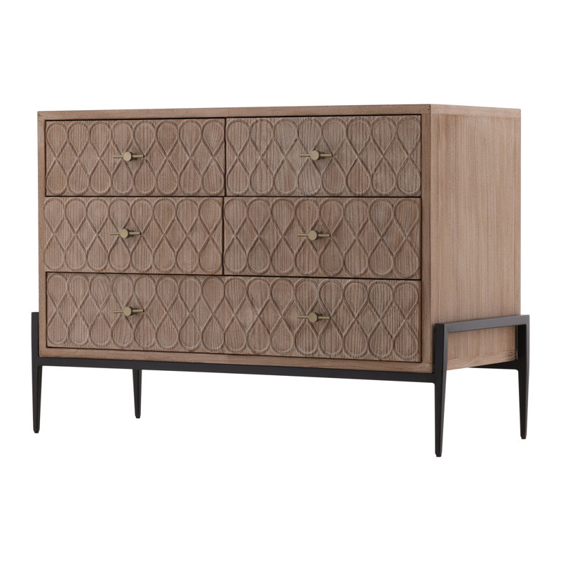 6 - Drawer Solid Wood Dresser, Brown
