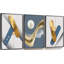 Luxueux aluminium encadré, ensemble de 3 reproductions d'art encadrées sur toile-783249256-783249257