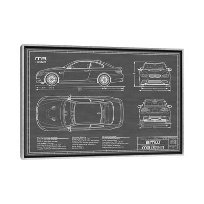 BMW M3 (l) noir-imprimé de dessin