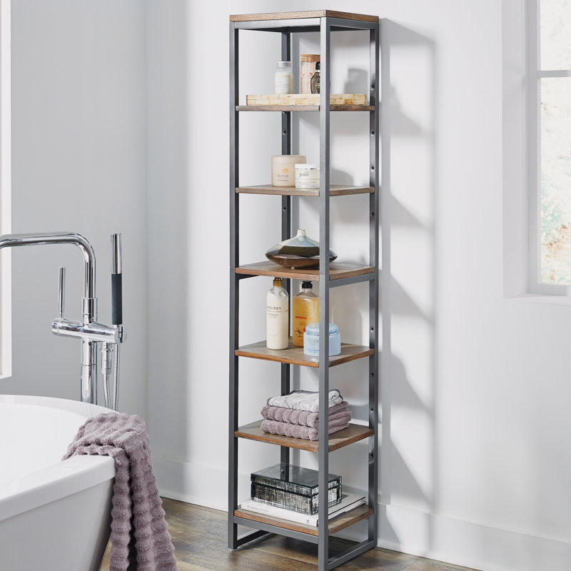 Étagère de salle de bain H 60,25 po x l 13 po Eckles