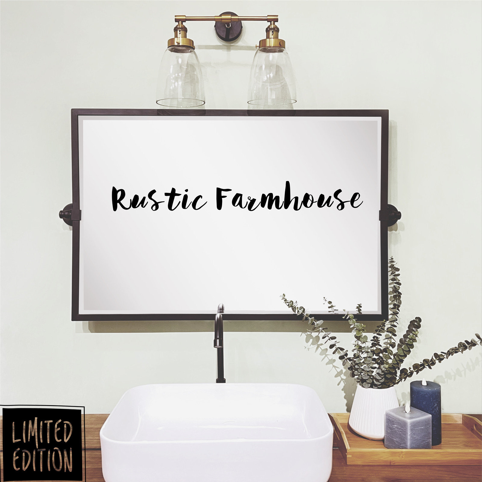 40" Pivot Accent Mirror, Mattle Black, 24" x 35"