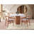 Elegant Dining Table, White & Walnut, 40.9 x 29.5 x 40.9 inches | 100% MDF with Sturdy Wooden Legs | Modern Design Perfect for Dining Rooms & Gatherings, Stylish & Functional Home Furniture