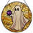 12"H Ghost Crystal Stained Glass Window Panel