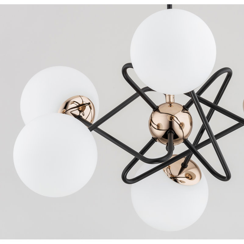 Savona 6 - Light Chandelier, Gold, White