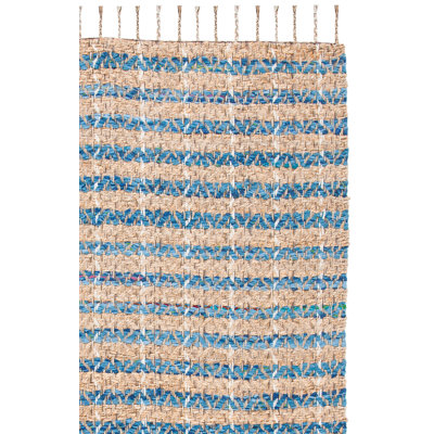 Abbeygail Hand Woven 0.7 Jute 0.3 Cotton Striped Rug