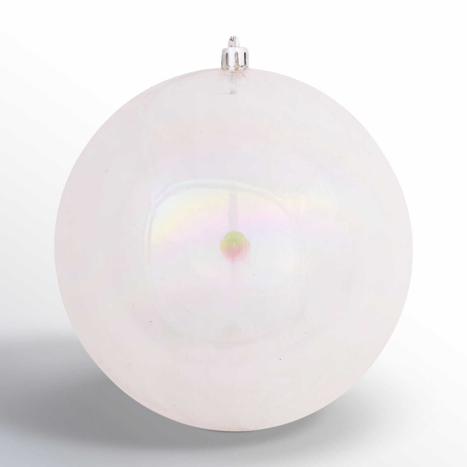 Shatterproof Bauble, Clear Iridescent, 2.75" H x 2.75" W x 2.75" D