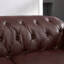 Canapé rembourré en similicuir de 85,8 po Chesterfield
