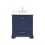 Meuble-lavabo simple 31 po avec plateau en marbre de Carrare Hitz-1213594779