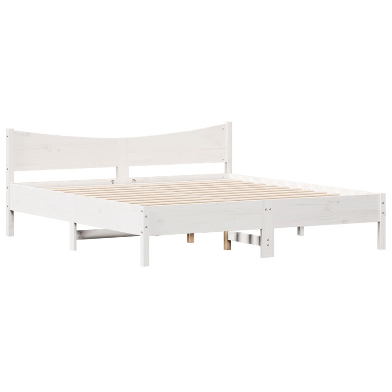 Piedmont Solid Wood Bed, White, Emperor (7')