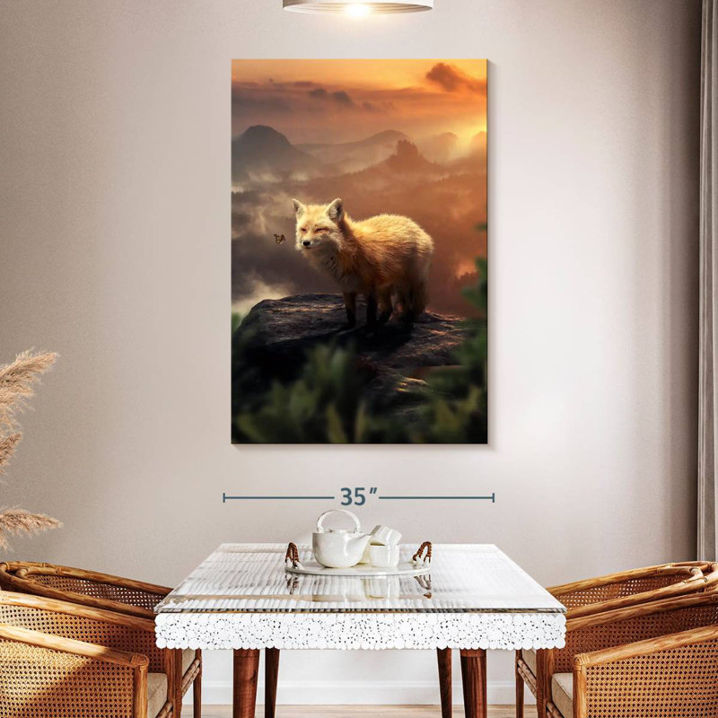 Brampt The Fox On The Mountain, 51" H x 34" W