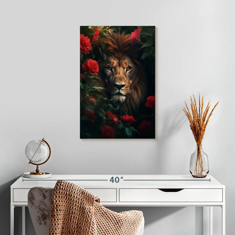 Brampt Lion Flowers, 24" H x 16" W
