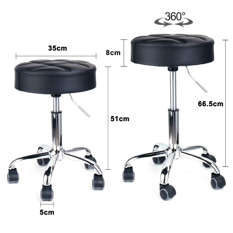 Metal Accent Stool, Black