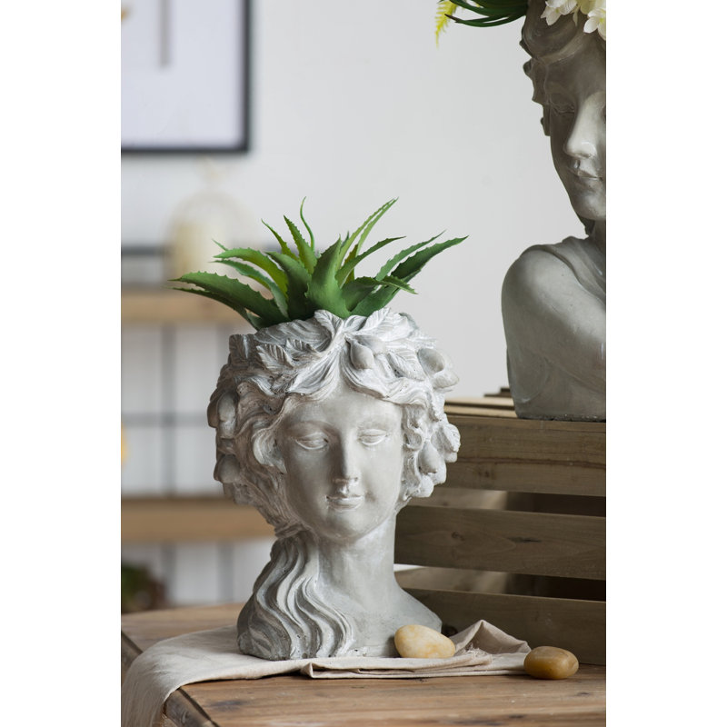 Pot de fleurs mural en ciment pour l'intérieur et l'extérieur du jardin, Gris
