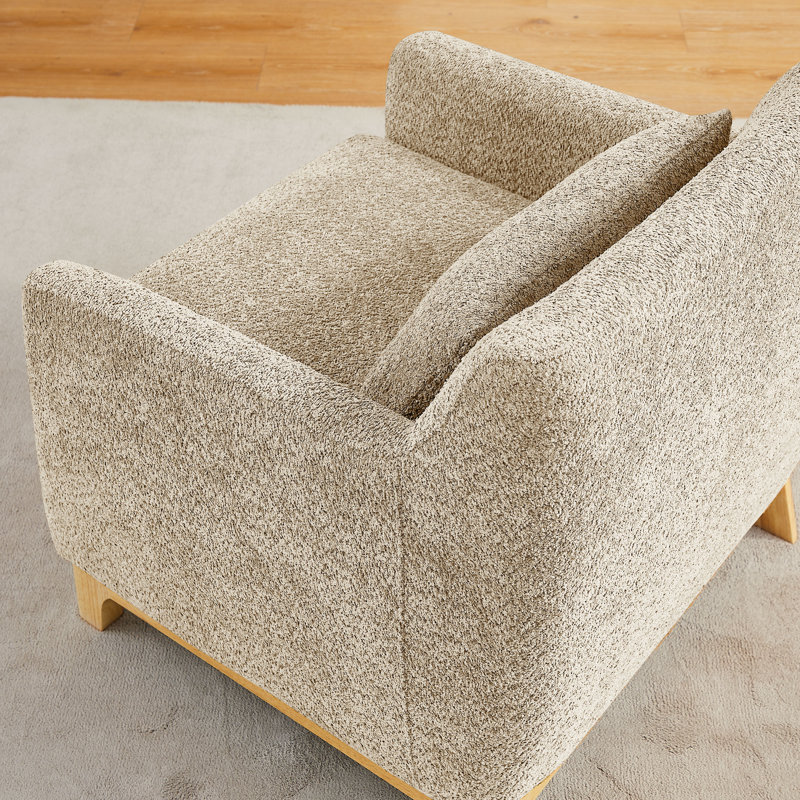 Fauteuil 31,5 po Jazmere, Bouclette chameau, Naturel