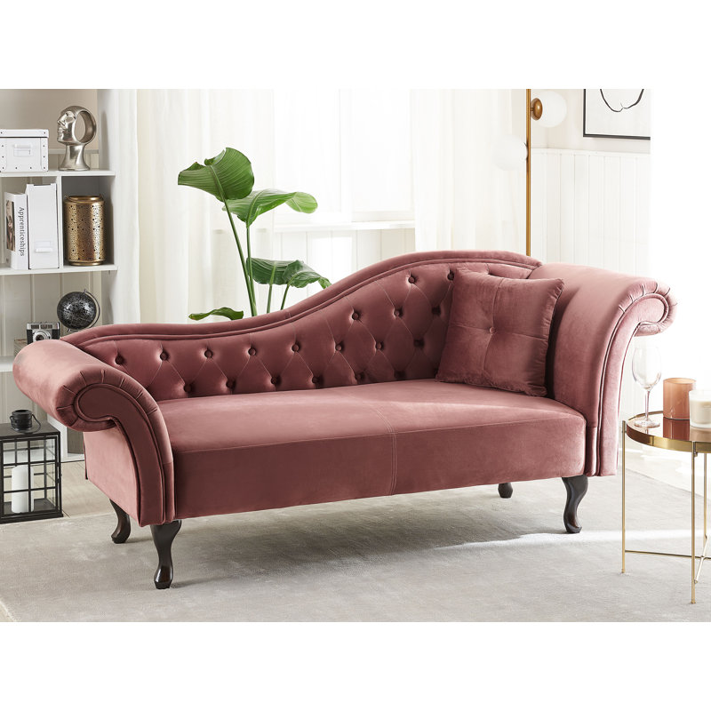 Whitlock Velvet Chaise Lounge, Right-Arm Chaise, Green