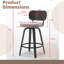 Ensemble de 2 tabourets de bar pivotants Afor-992200214