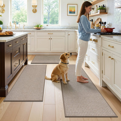 Woven Non-Slip Kitchen Mats (Set of 3)