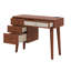 Ensemble coiffeuse en bois de style rétro avec prise de recharge, ports USB et tabouret rembourré-112377166
