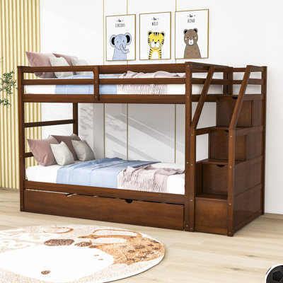 Deyaan Kids Twin Over Twin Bunk Bed with Trundle