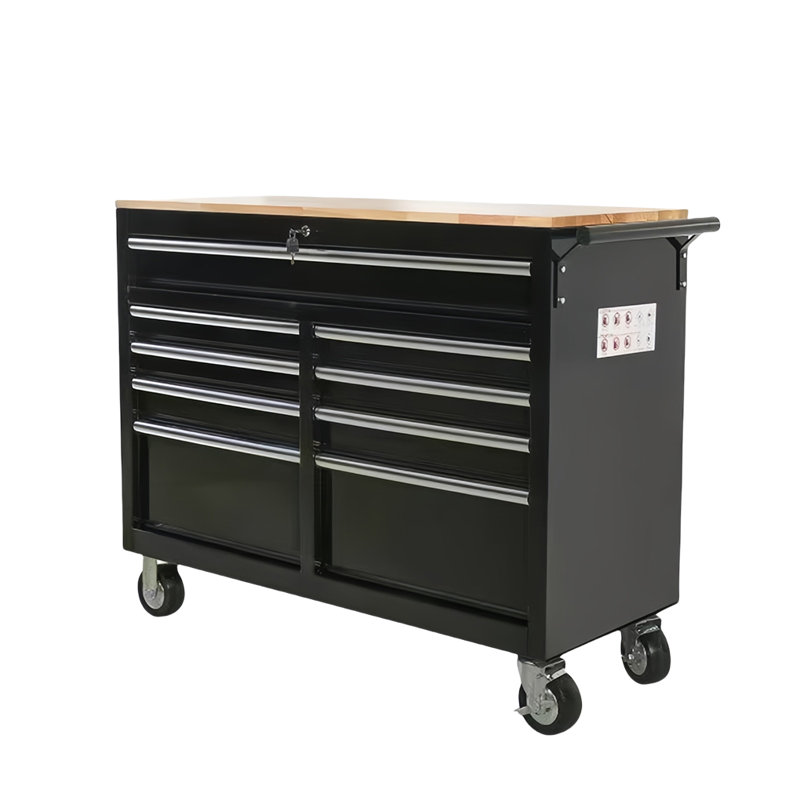 Black Multi-Functional Service Cart – Heavy-Duty Mobile Tool Storage