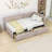 Twin Linen Upholstered Daybed with Storage Drawers-2076599215