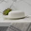 Swirl White 9 in. Covered Butter Dish