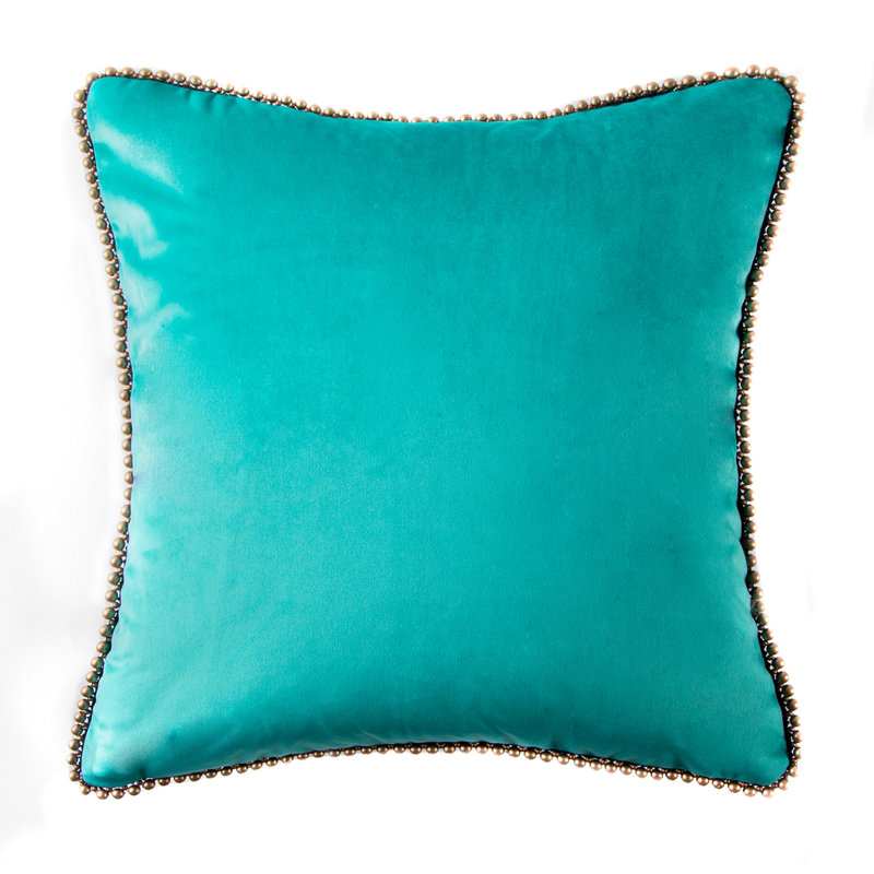Reversible Throw Pillow, Turquoise, Housse de coussin et insert