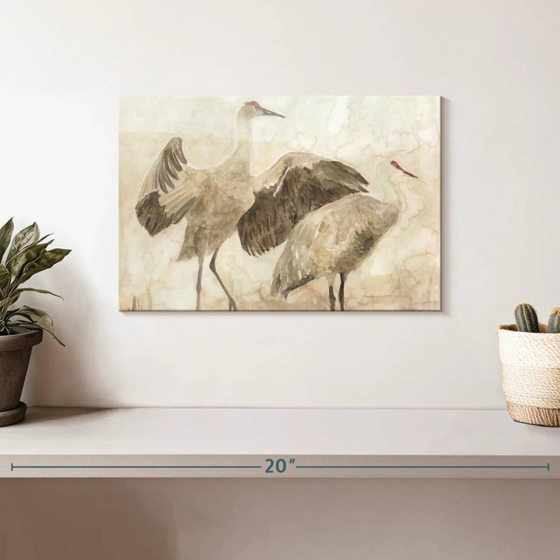 Brampt Two Sandhill Cranes, 8" H x 12" W