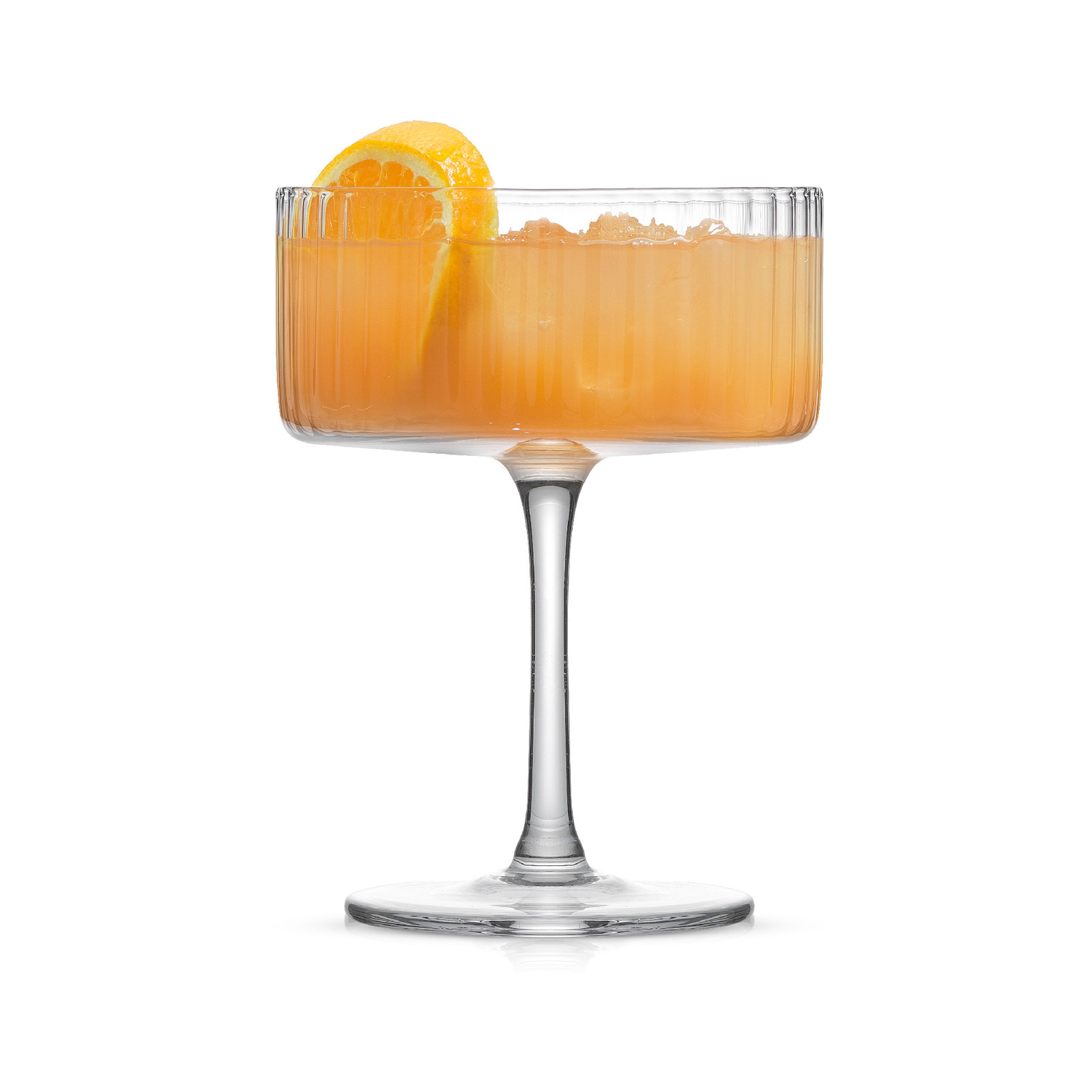 JoyJolt Elle Fluted Coupe Martini Glasses, 10oz