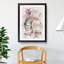 Reflection Of The Pink Blossom Trees Watercolour - Single Picture Frame Painting on MDF-57078431-57078435