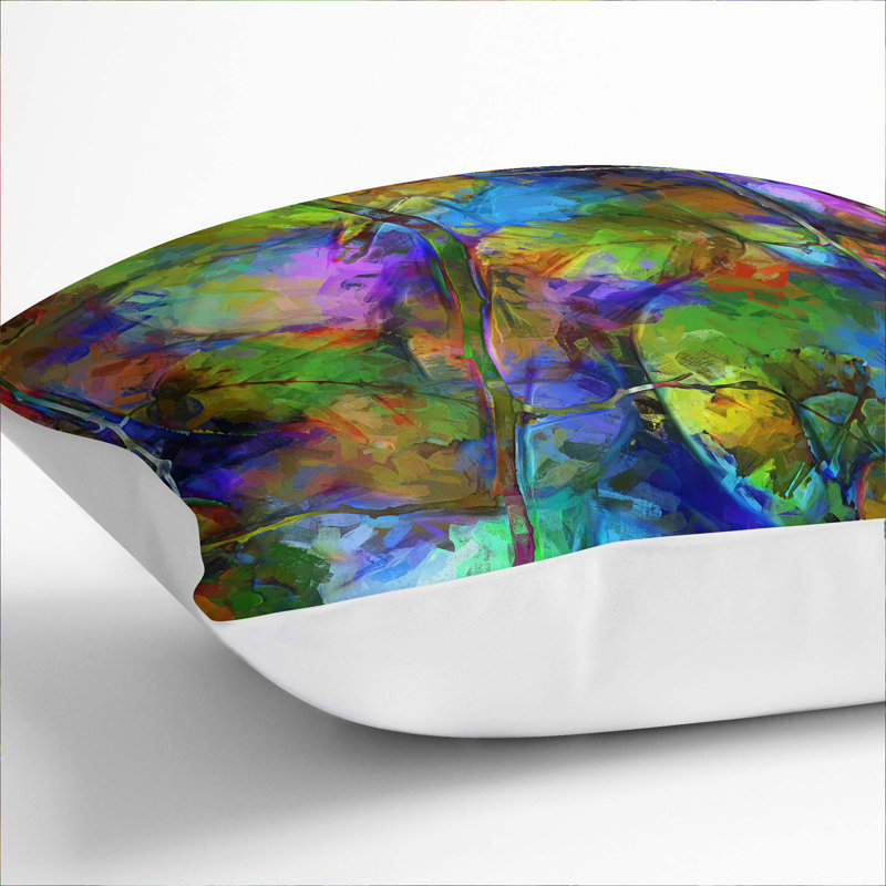 Abstract Square Throw Cushion, White, 40cm H x 40cm W x 15cm D