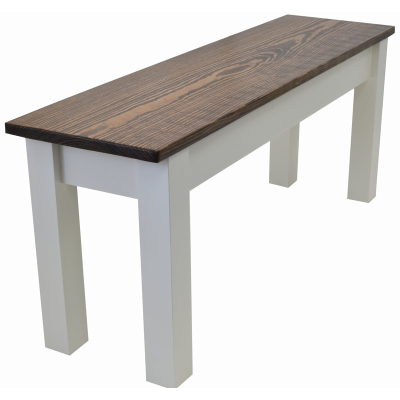 Armano Solid Wood Bench, 17" H x 48" W x 12" D, Red Mahogany/White