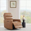 Fauteuil inclinable électrique pivotant en cuir Mila (ensemble de 2)-121439017