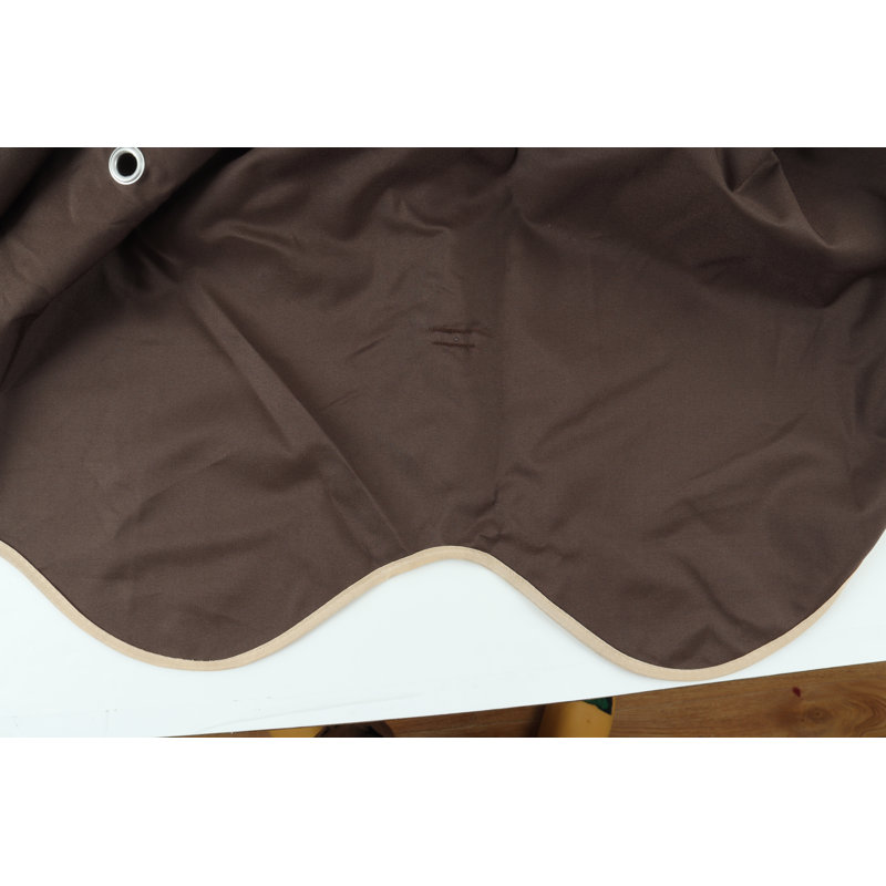 Outdoor Patio Gazebo Replacement Canopy,Double Tiered Gazebo Tent Roof Top Cover Only Wavy Border(Frame Not Include), Brown